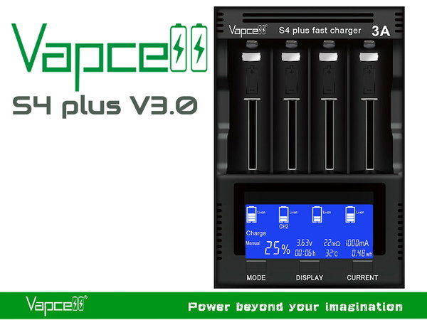 Vapcell S4 plus V3.0 Ładowarka do Li-ion / NI-MH z kontrolą temperatury
